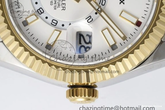 0512 Skydweller SS YG Noob Best Edition White Dial on SS YG Jubilee Bracelet A23J FastDry 2125